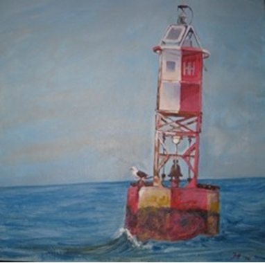 Day 18: the HH buoy, acrylic, 18x18"