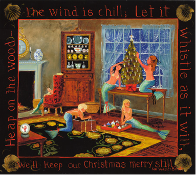 The Mermaid’s Christmas, Giclée by Elizabeth Mumford Published Courtesy of http://www.elizabethmumford.com/ 