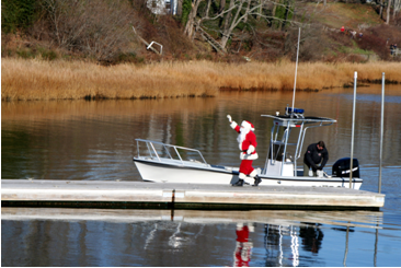 Santa arrives on Cape Cod