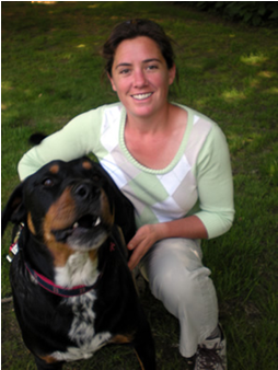 Kristen Ellis and her dog, Cowboy