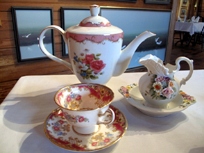 Fine Bone China at the Borsari Gallery Village Tea Room