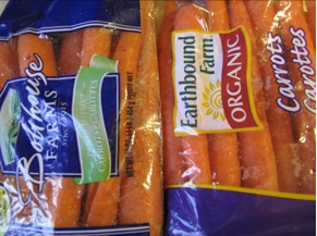 Labeling on organic carrots