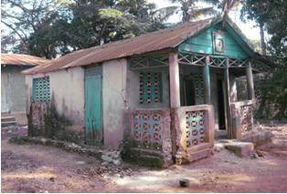 Damaged home