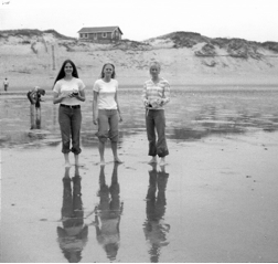 Lisa (far left) with her beachcombing cousins, 1975 