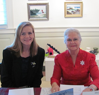 Katie O'Sullivan and Marie Sherman at book signing