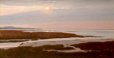 Sunset on Paine's Creek, Marguerite Falconer, oil on canvas Published courtesy of CCMOA 