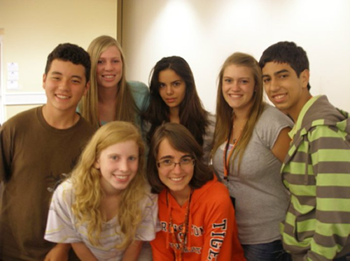 Carolyn with her Global Action Team (GAT), including students from Oregon,  Colorado, Mexico, Venezuela, and Washington 